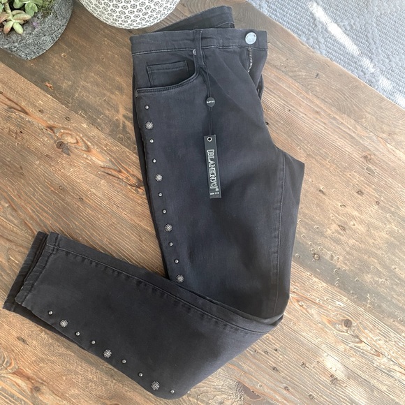 Blank NYC Denim - NWT- STUDDED BLANK NYC SKINNY Black Embellished Jeans